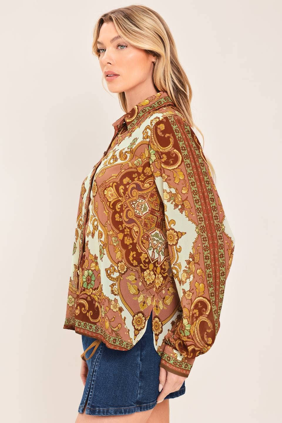 Vintage Baroque Woven Top
