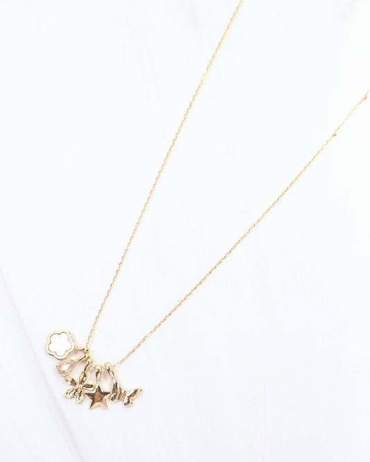 Lucky Stars Charm Necklace Set Gold