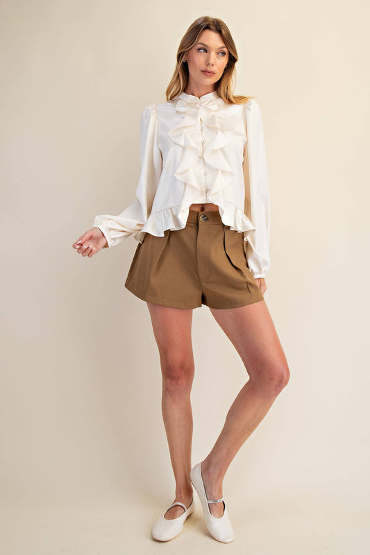Long Sleeve Ruffle Top