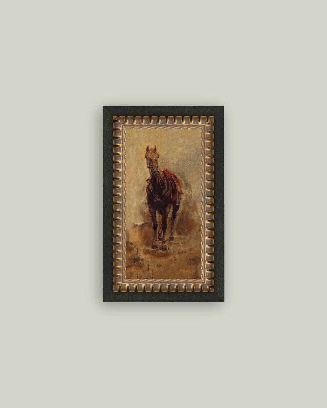 Horse Study Framed Antique Art