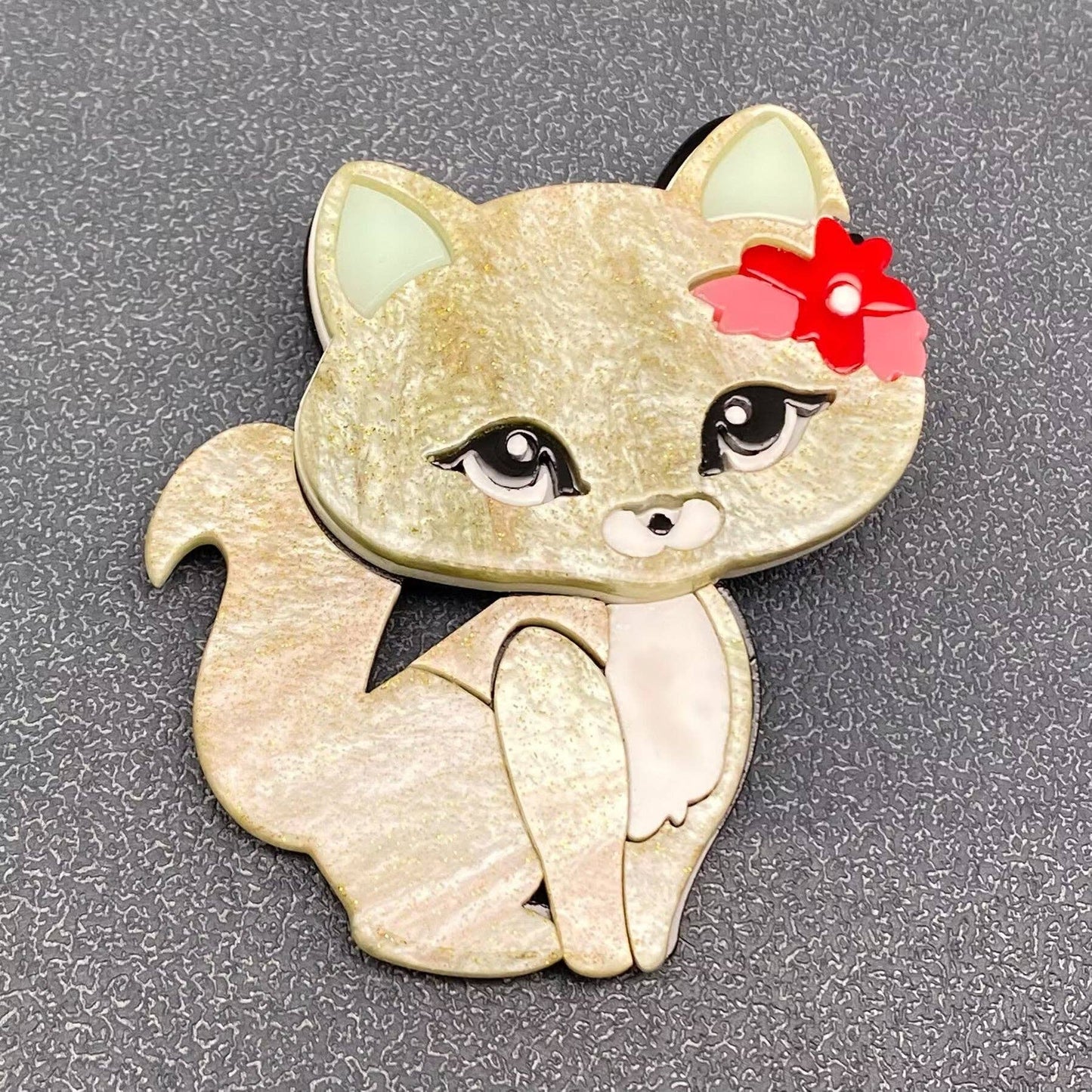 Cute Acrylic Fox Brooch