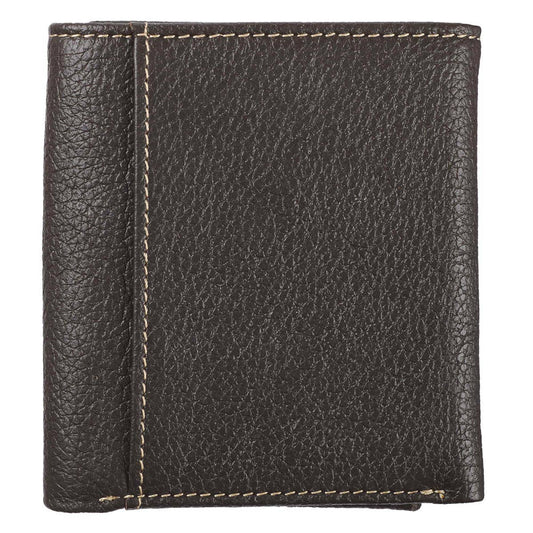Wallet Leather Brown Crosses Badge
