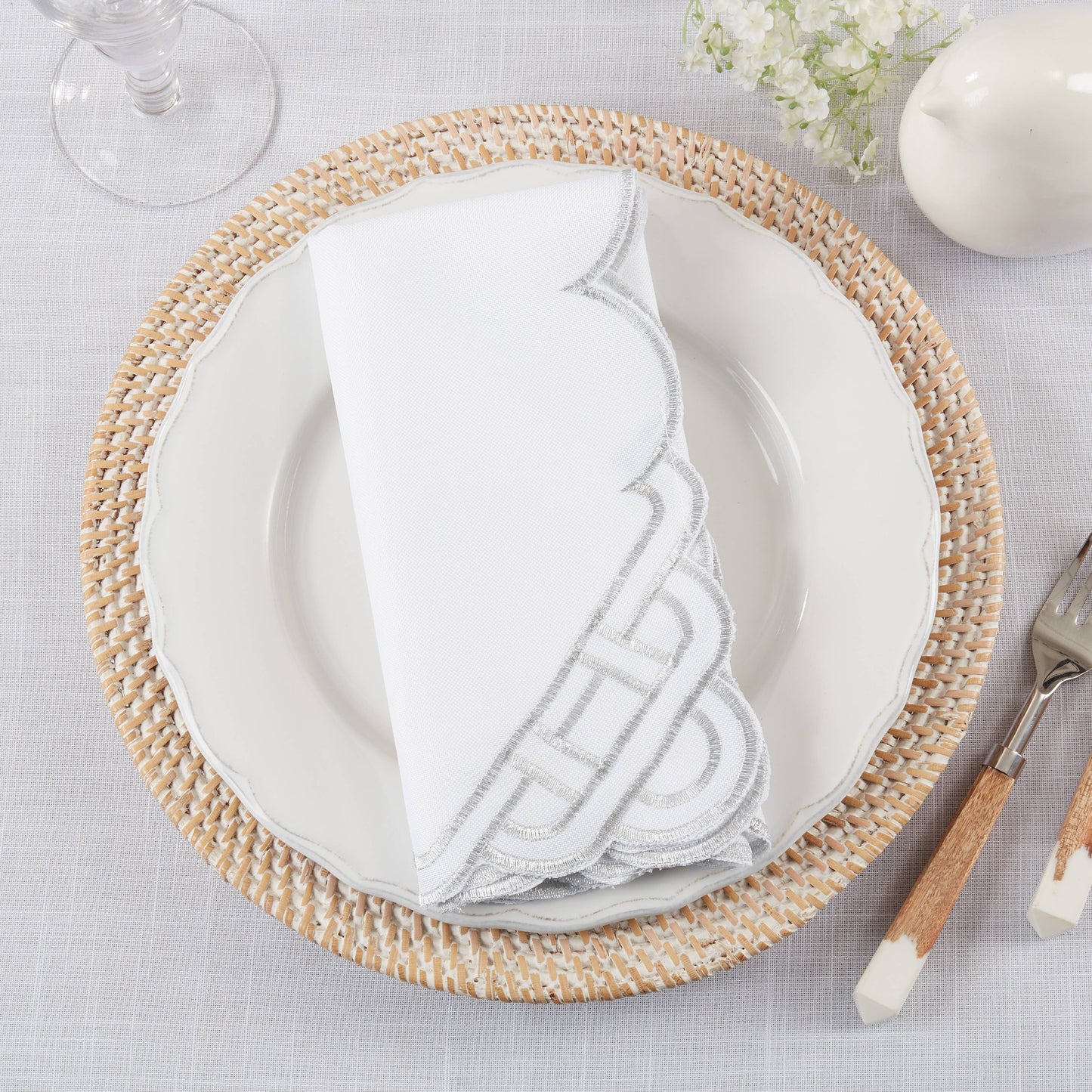 Braid Emroidered Napkin