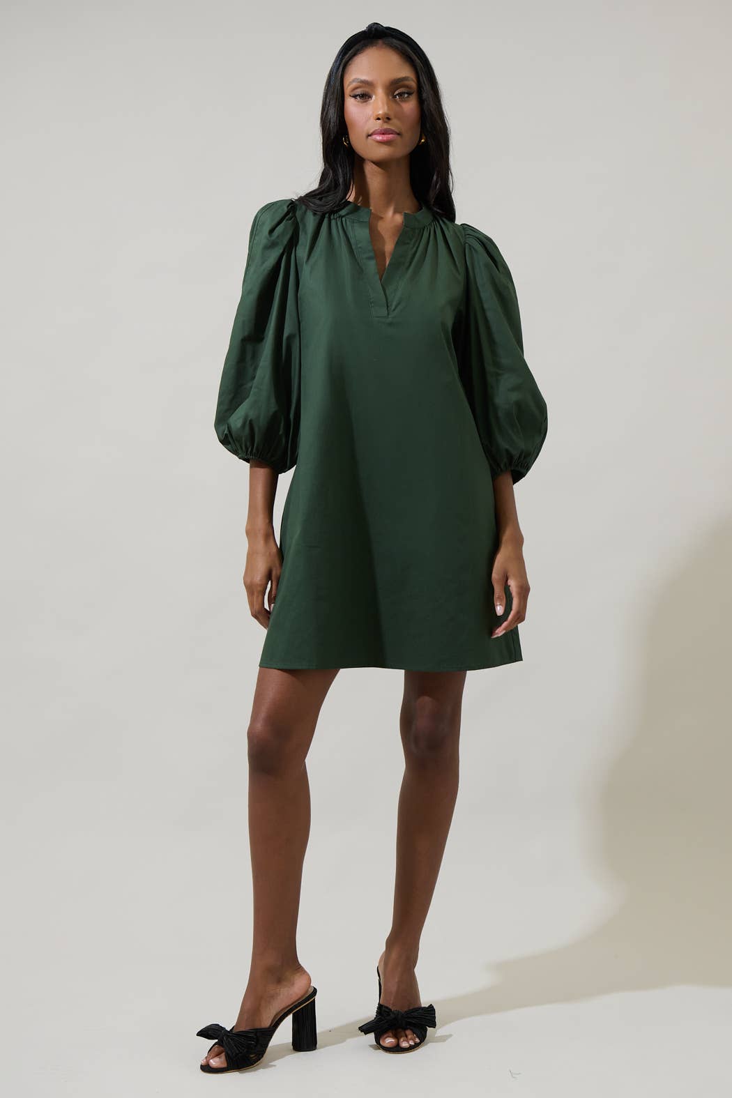 Victoria Shift Split Neck Dress