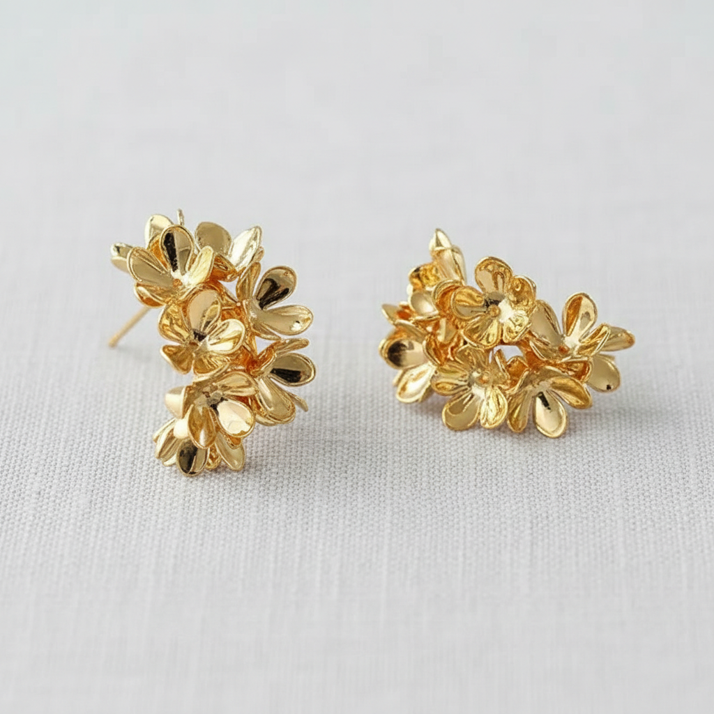 Colorful Floral Arc Earrings