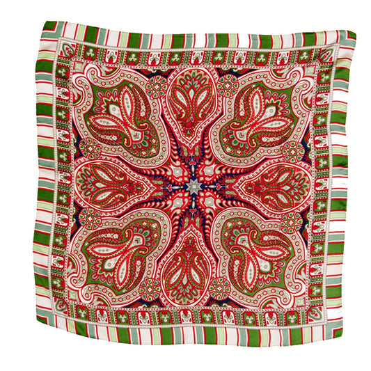 Paisley Print Square Scarf