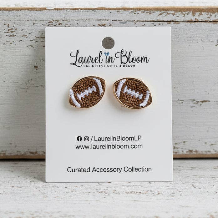 JV Football Stud Earrings