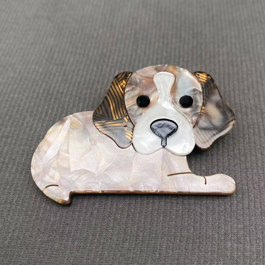 Dog Acrylic Brooch