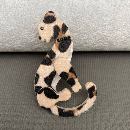 Cheetah Acrylic Brooch