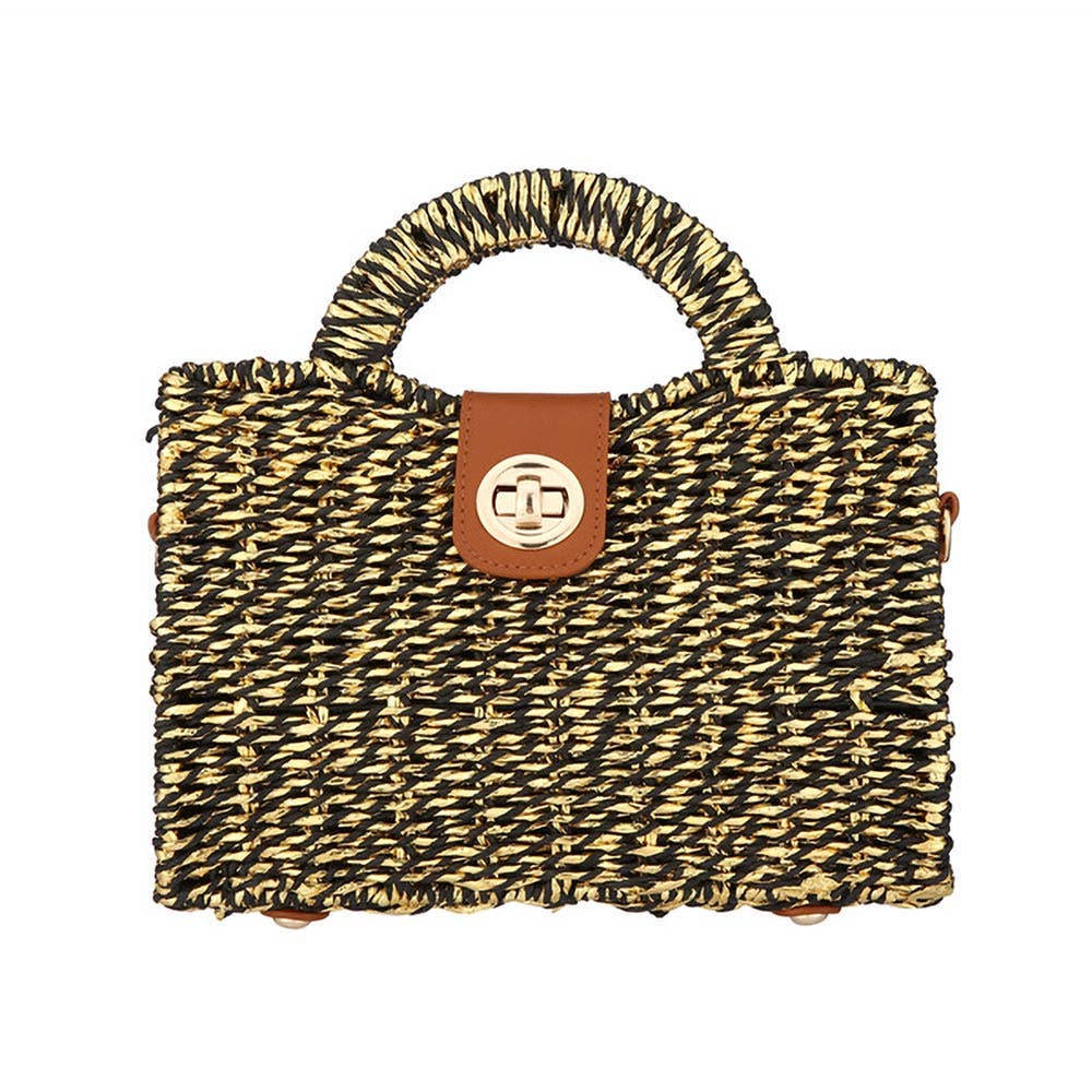 Woven Mini Satchel Crossbody Bag