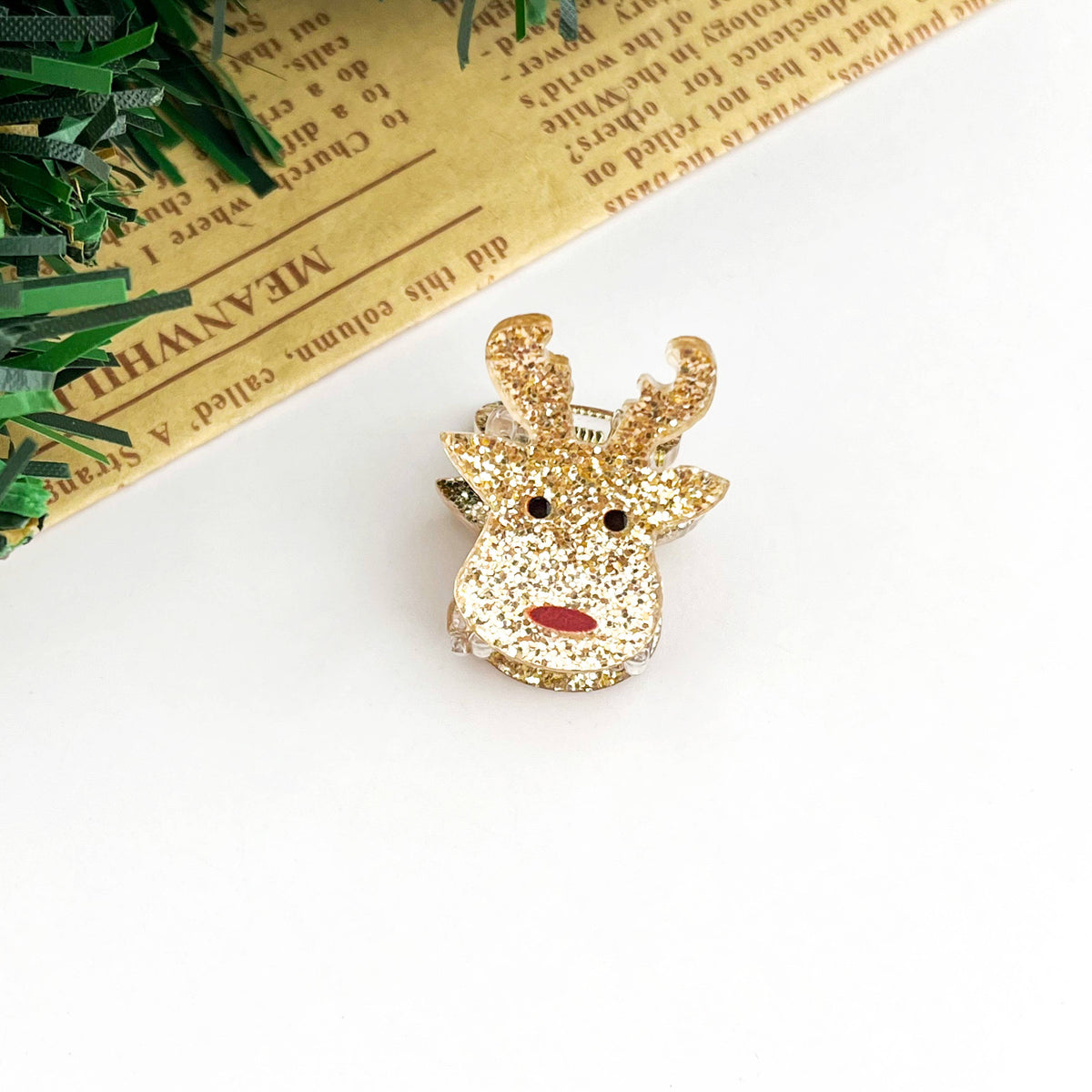 Christmas Glitter Mini Hair Claw Clip