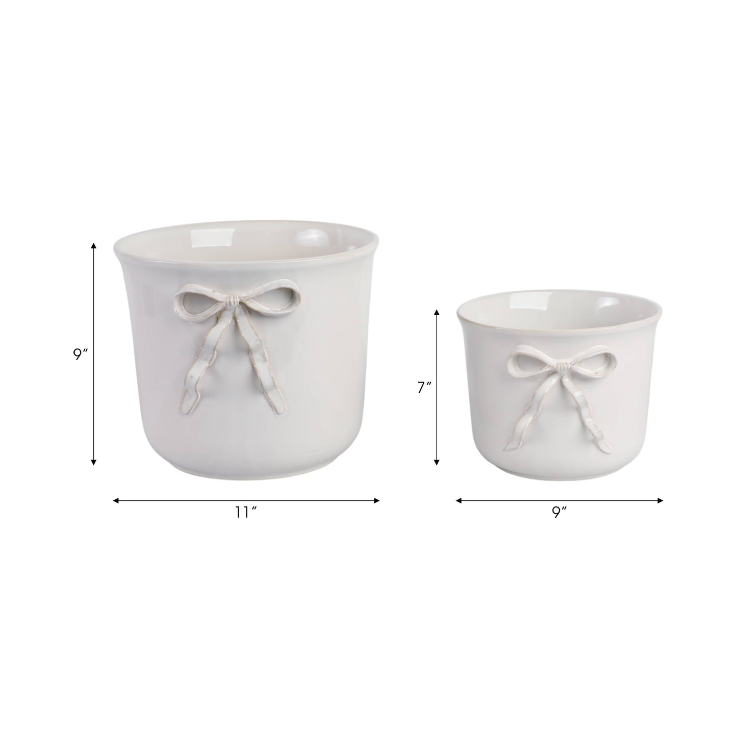 White Ceramic Pretty Bow