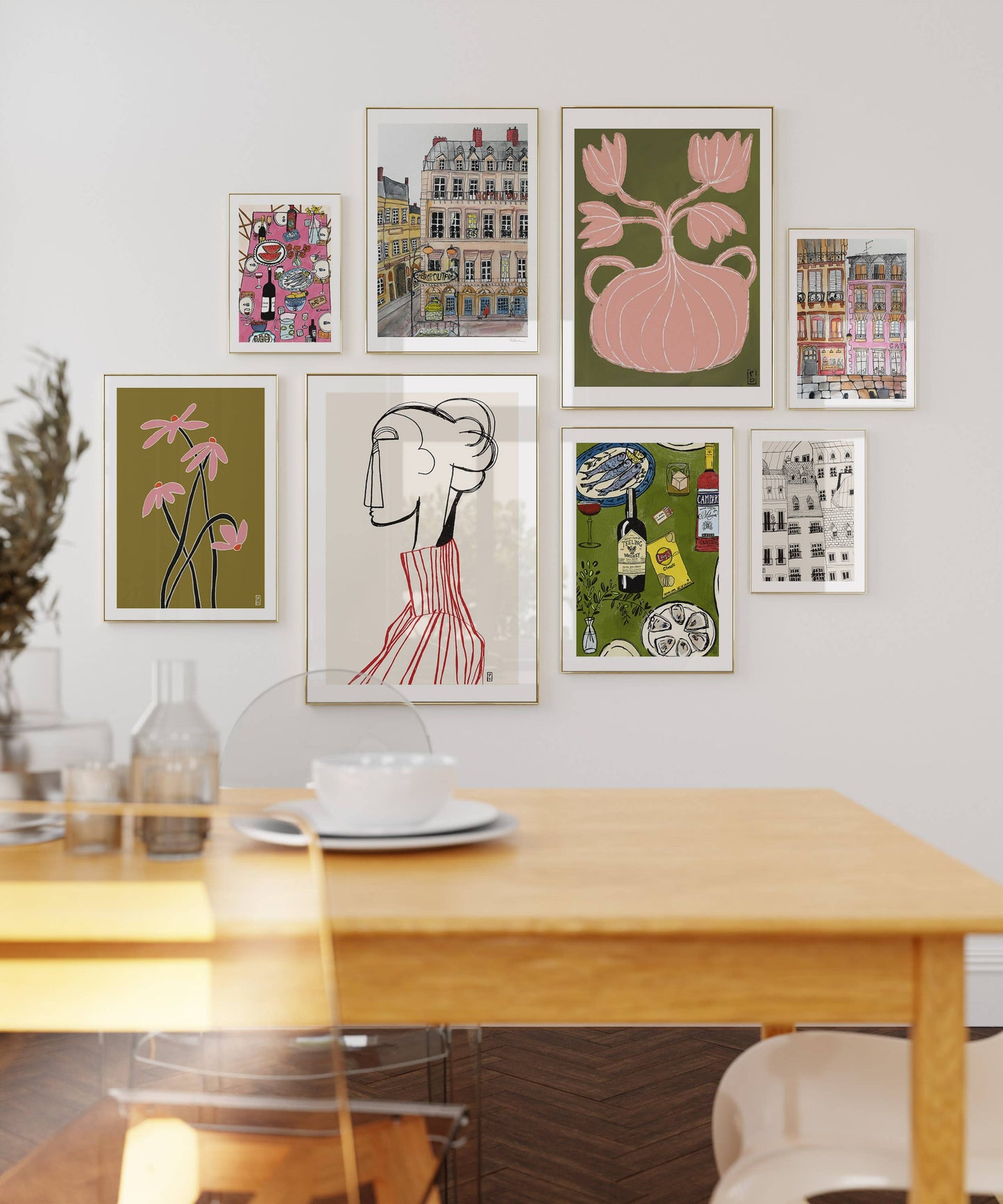 "Hôtel Du Louvre" - Giclée Fine Art Print  Illustration, Art