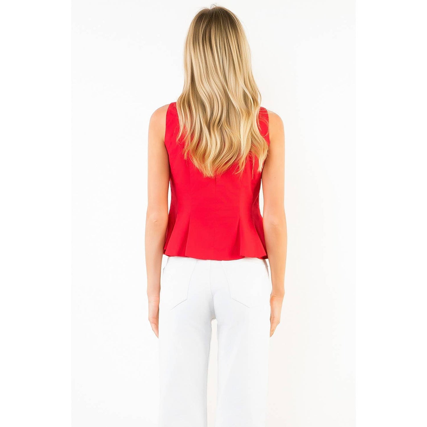 Sleeveless Peplum Top