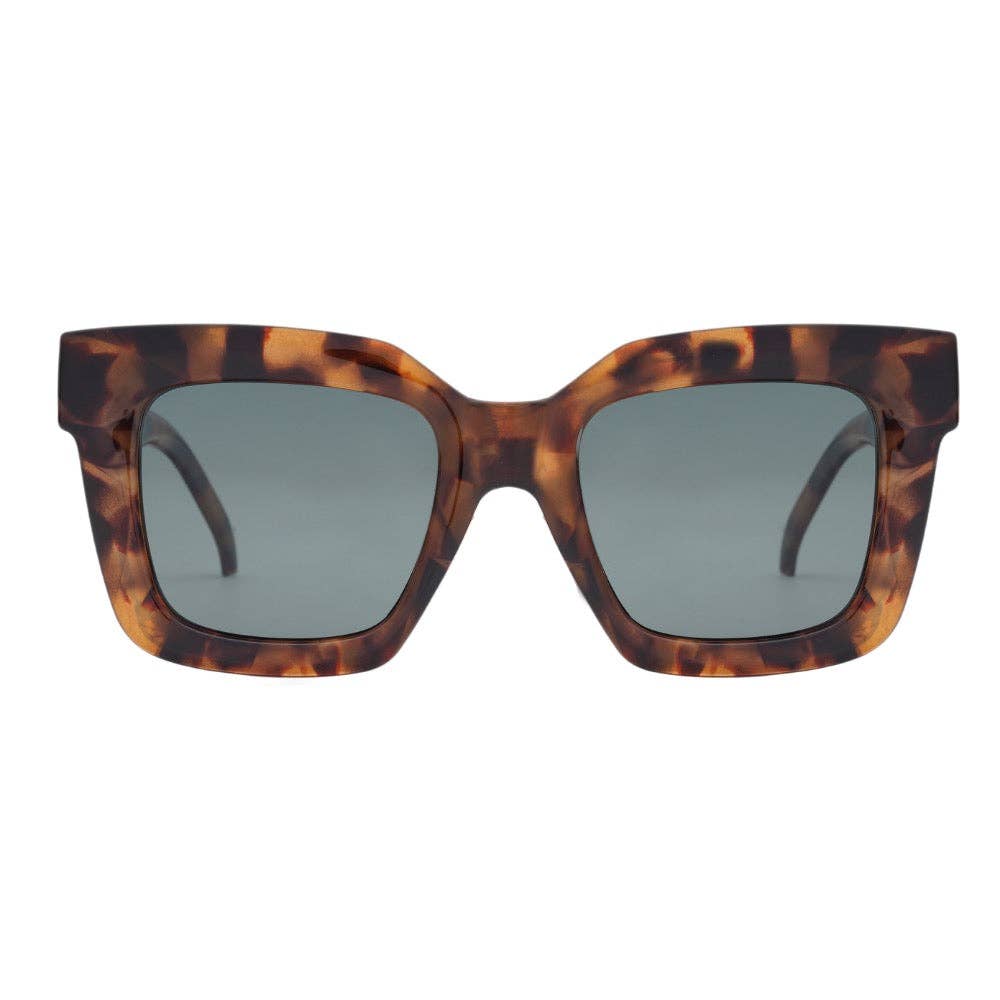 Sunglasses - Ellie | Tortoise | Green Lens