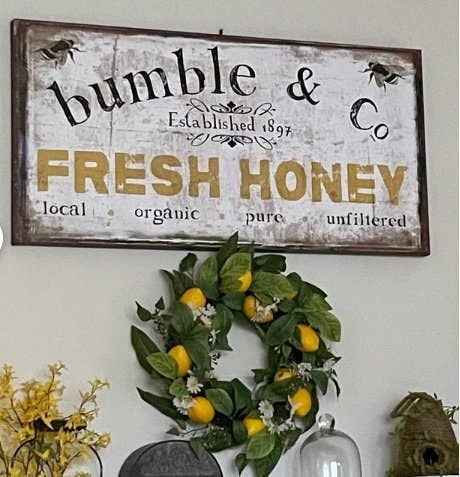 Bumble & Co Fresh Honey Large Canvas Wall Art
