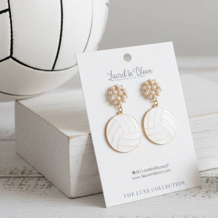 MVP Pearl Cluster Volleyball Earrings