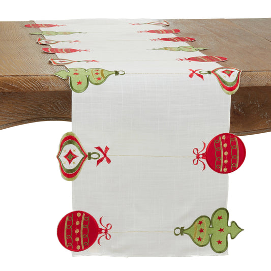 Embroidered Ornaments Runner