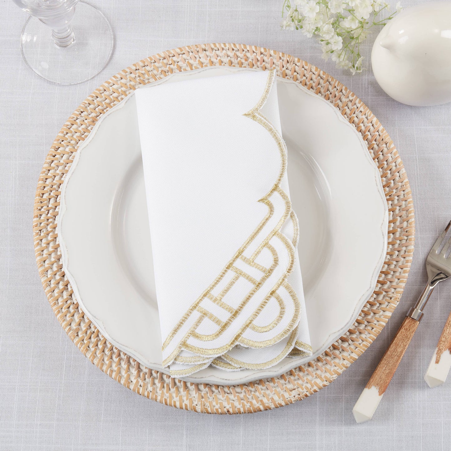 Braid Emroidered Napkin