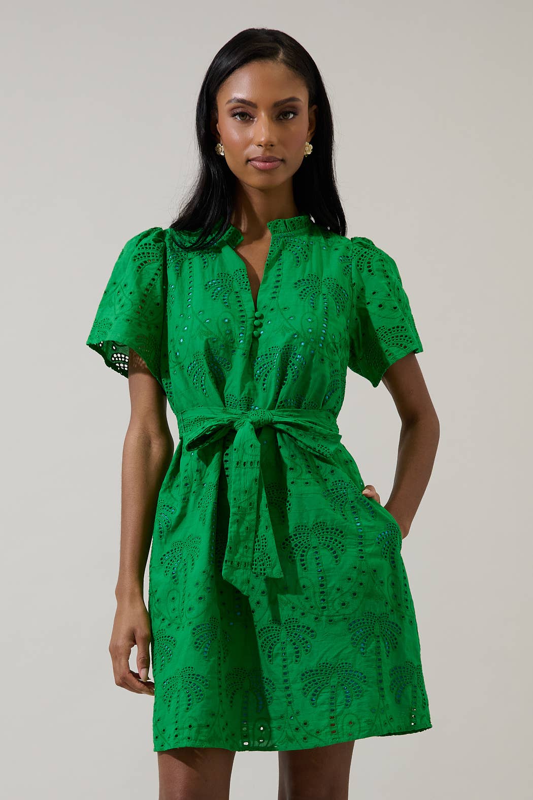 Palms Eyelet Dress
