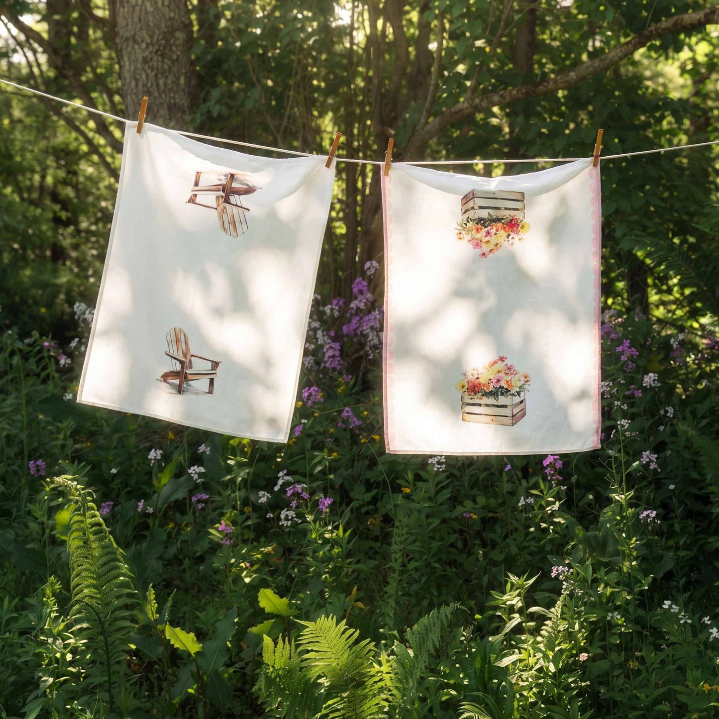 Wildflower Crate - Tea Towel