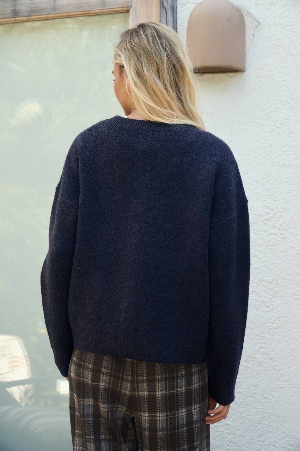 Dog Graphic Button Front Cardigan