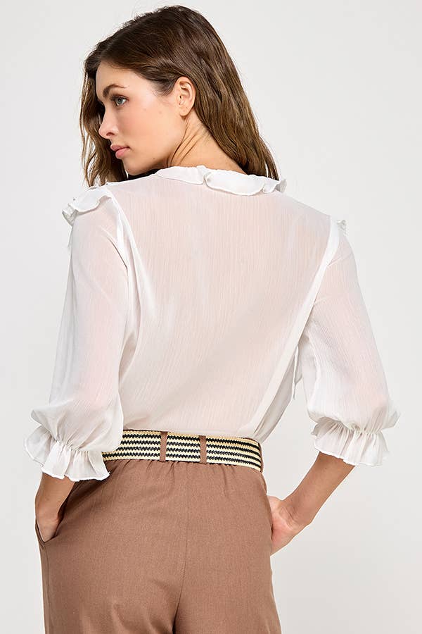 Ruffled Detail Blouse