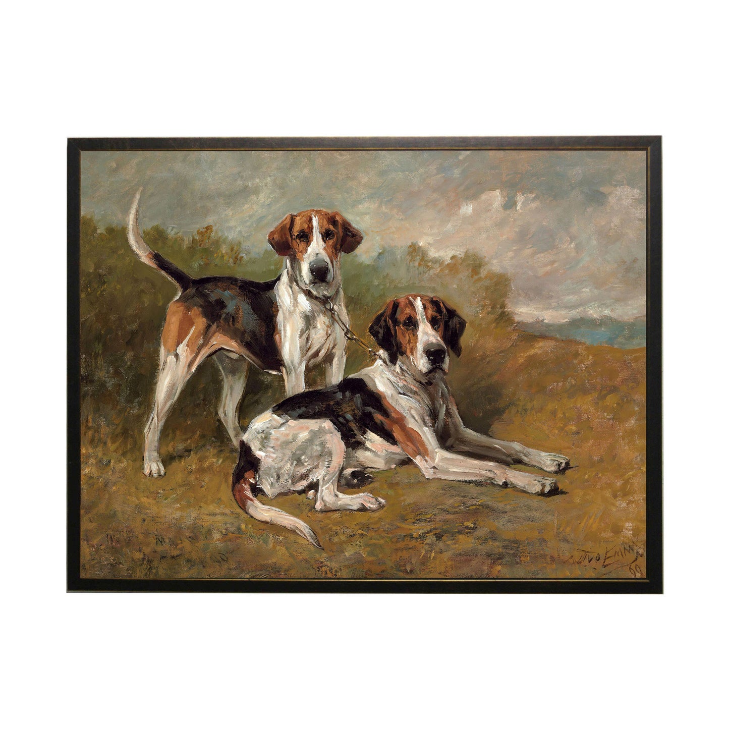 N Vintage oil painting reproduction