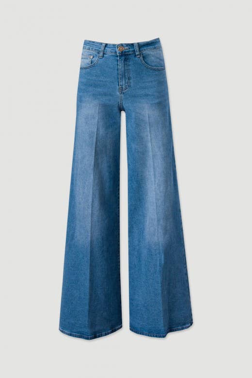 High-Waisted Wide-Leg Jeans