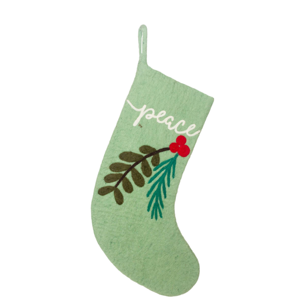 23.5" Peace Felt Stocking Christmas Décor