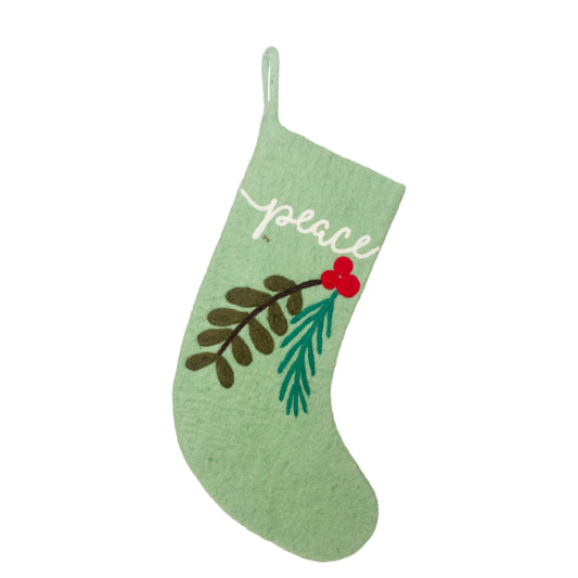 23.5" Peace Felt Stocking Christmas Décor