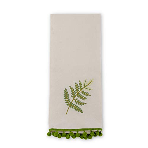Embroidered Fern Towel