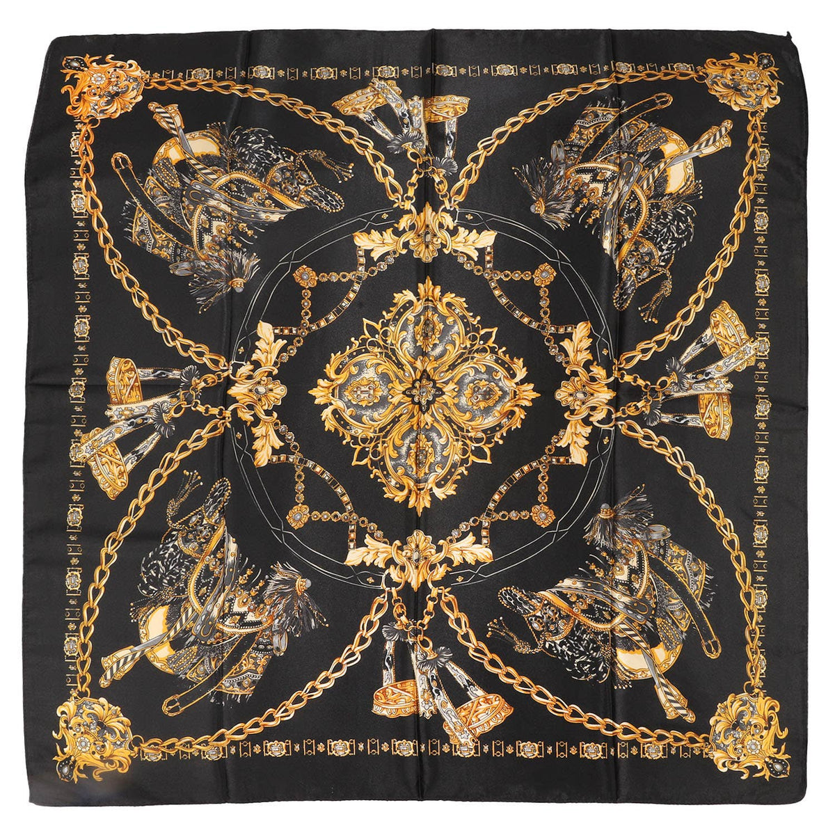 Classic European Equestrian Baroque Square Scarf