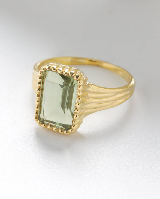 Green Amethyst Verdant Majesty Ring