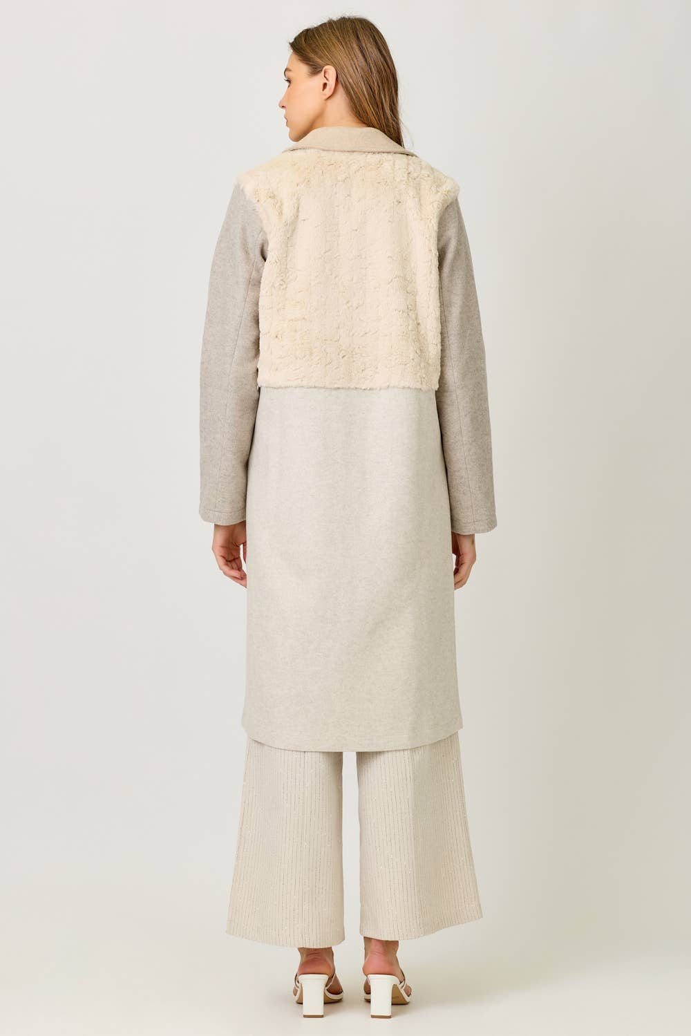 Color Blocked Long Coat