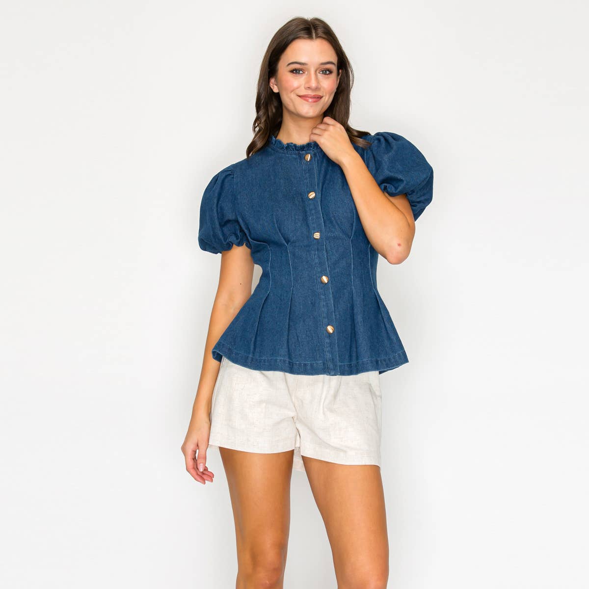 La Belle Denim Blouse
