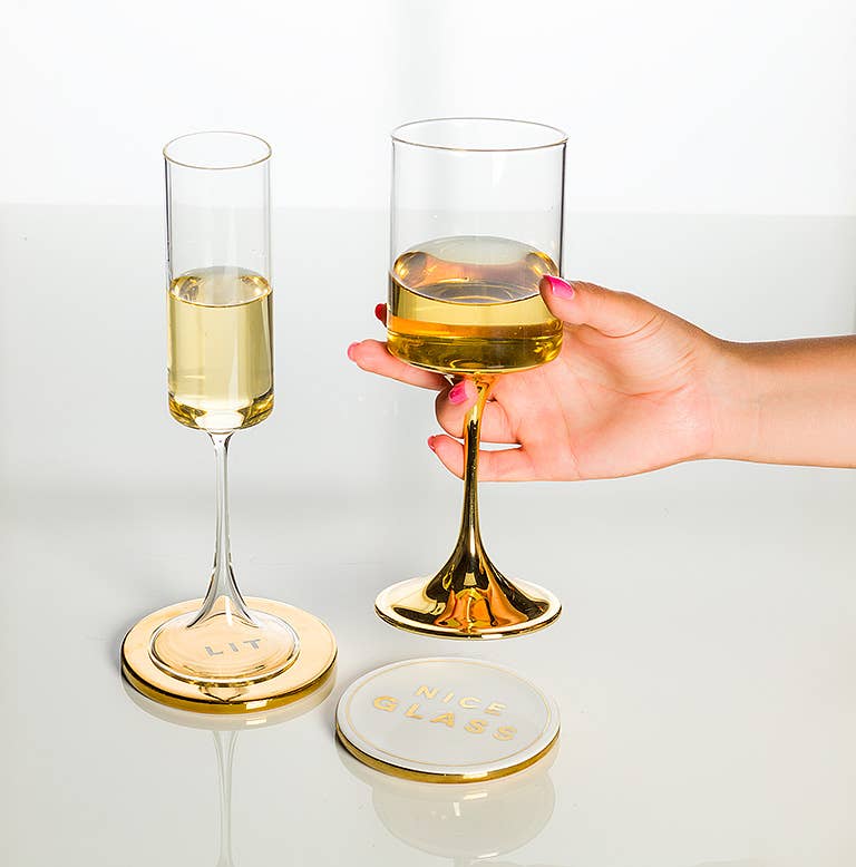 Nice Glass Coaster-4" D