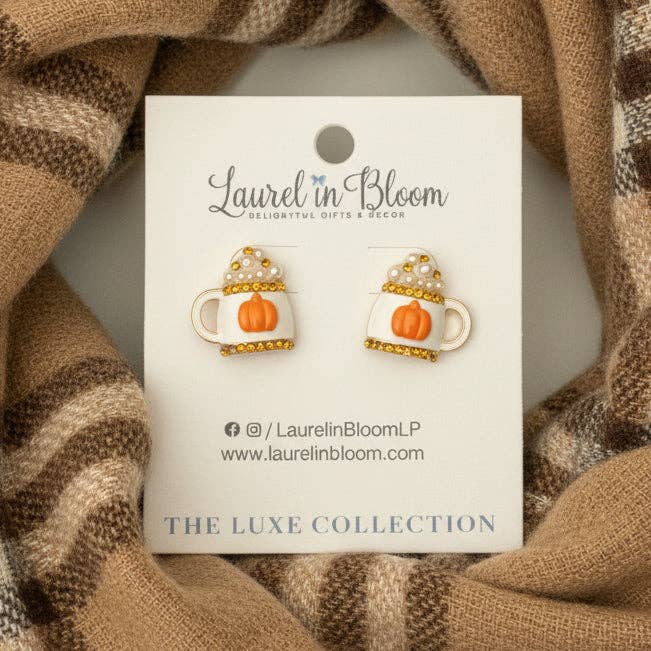 Pearly Pumpkin Latte Earrings