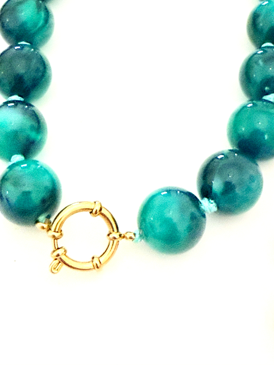 Été Beads Beaded Necklace with PVD sailor Clasp