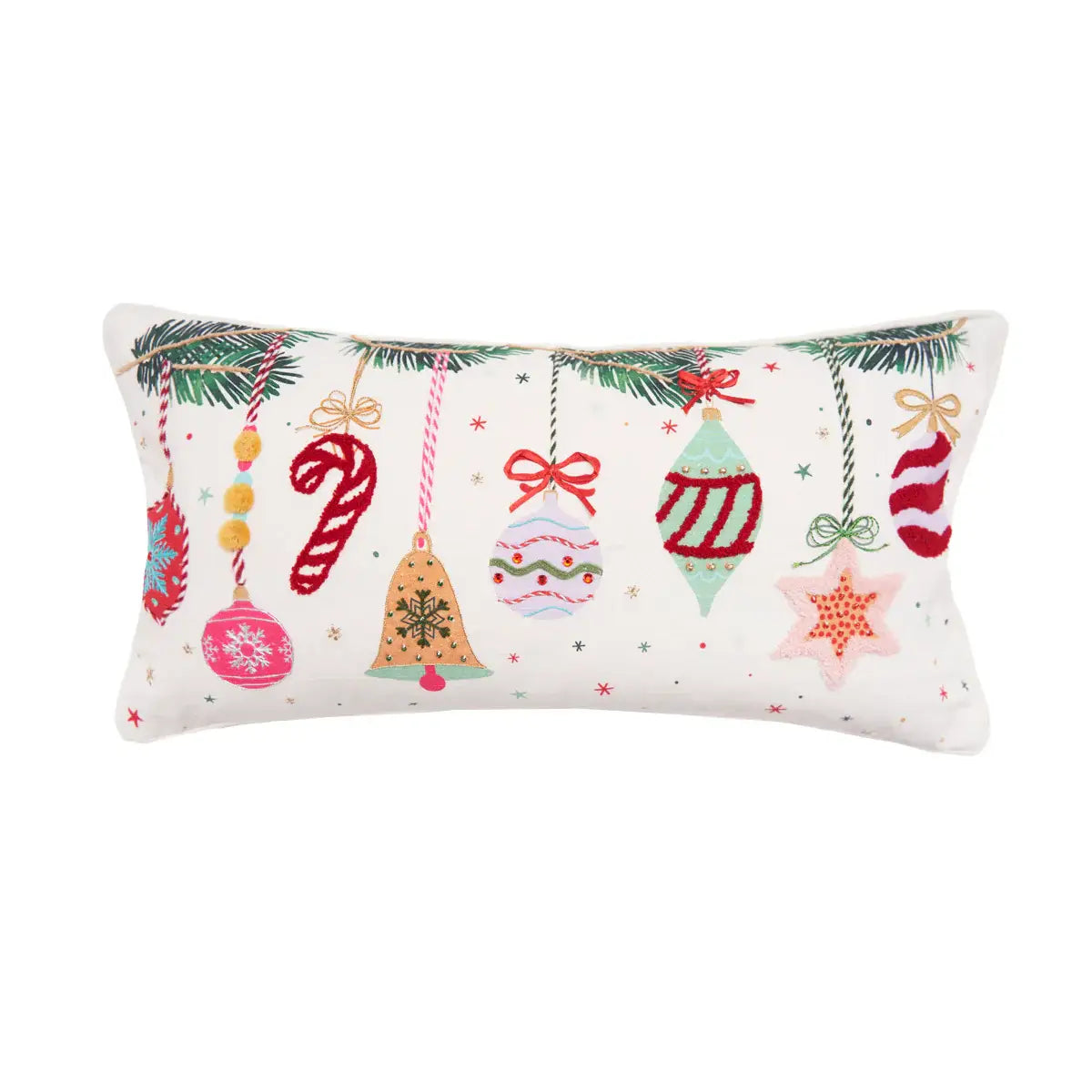 Christmas Vintage Ornament Throw Pillow