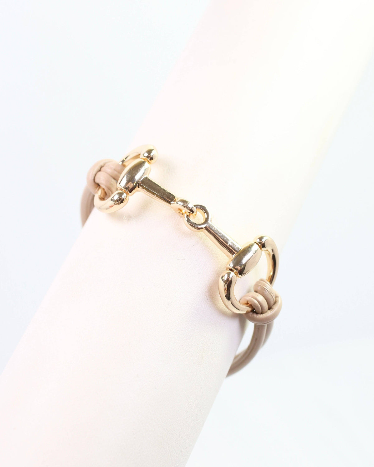 Ellery Horsebit Cord Bracelet Tan