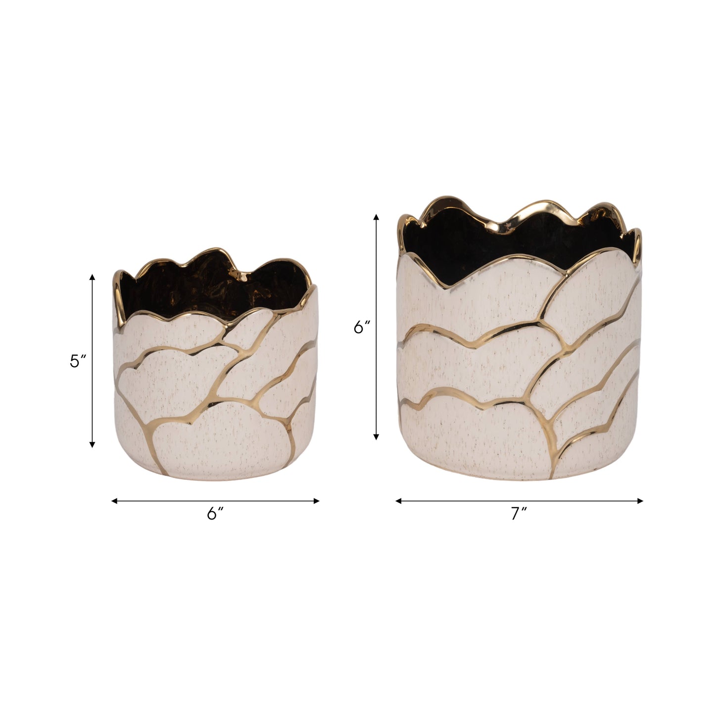 Ivory/Gold Resin Clouds, 6/7 in.