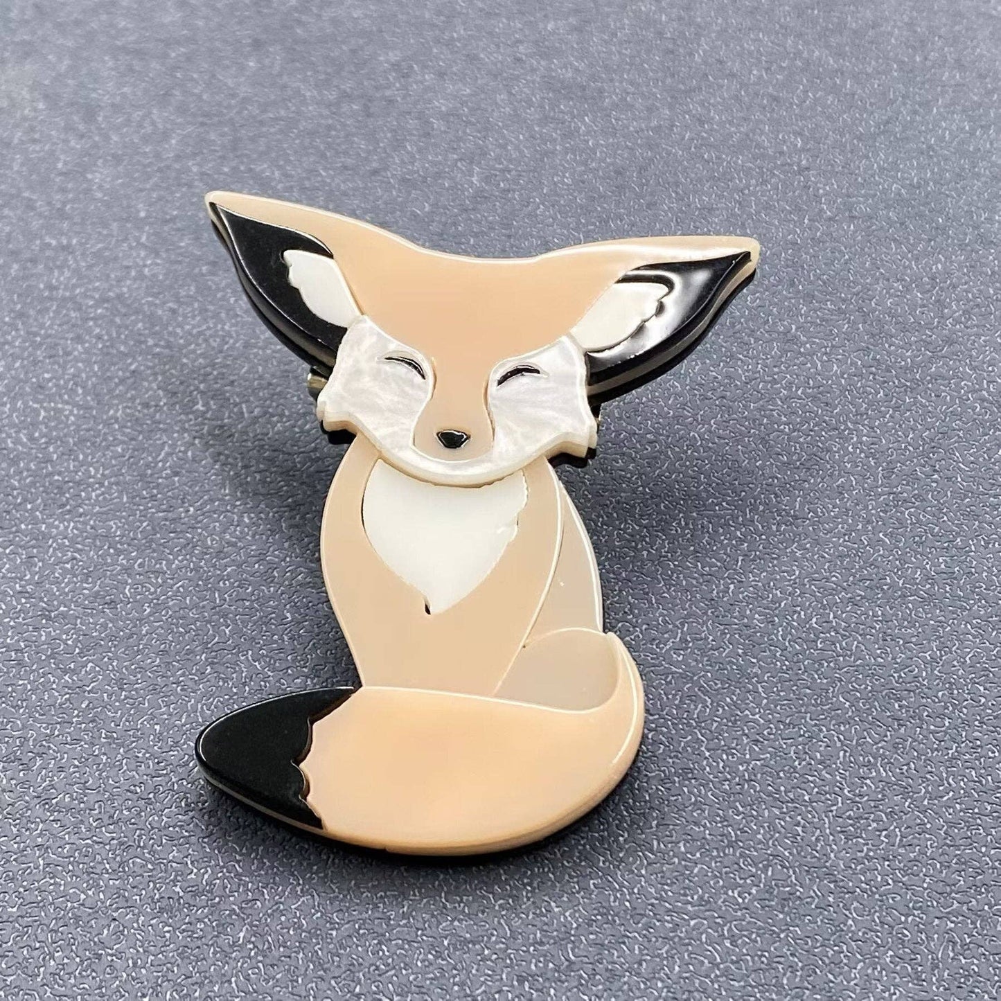 Acrylic Fox Brooch