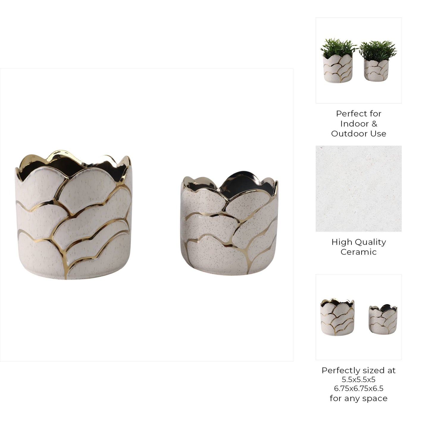 Ivory/Gold Resin Clouds, 6/7 in.