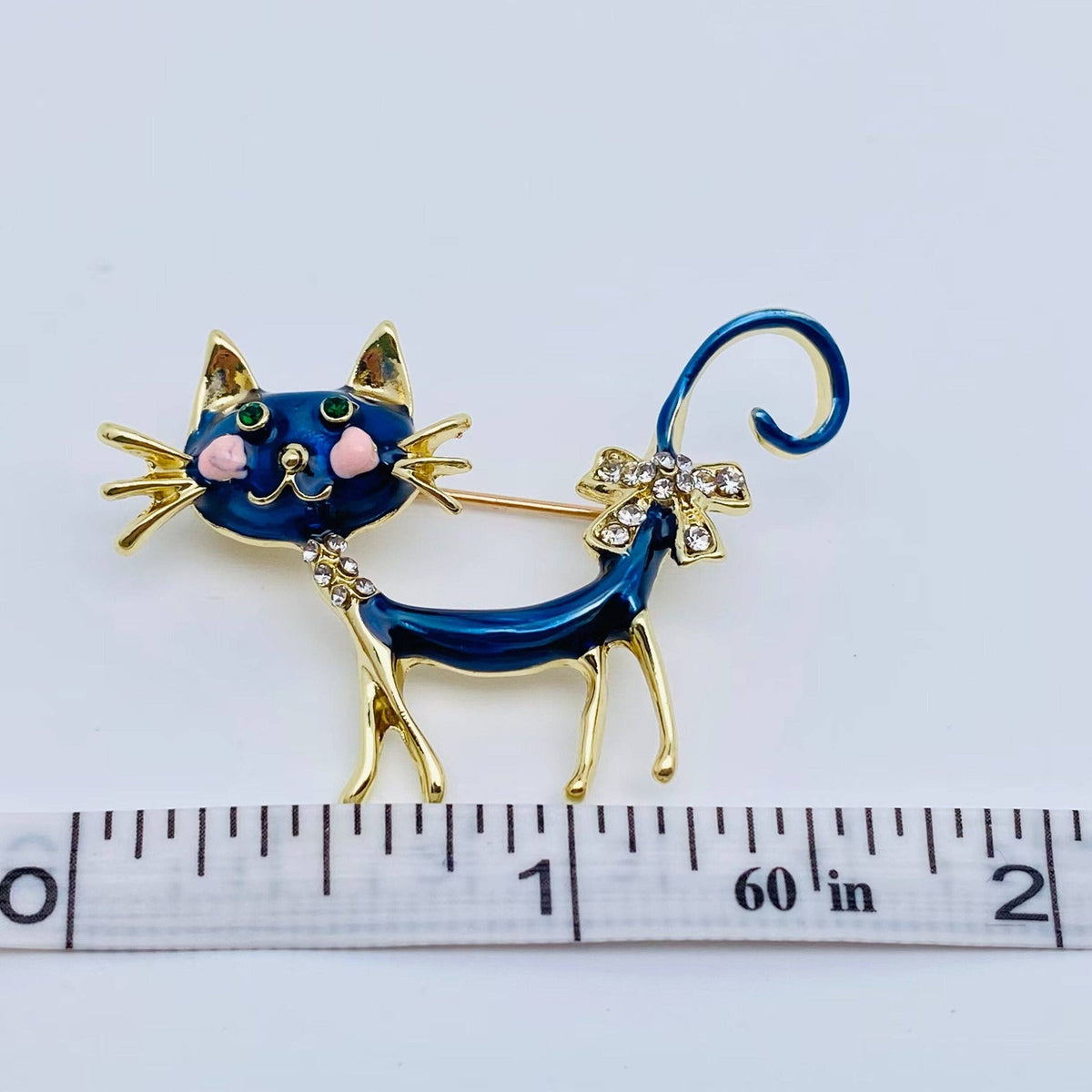 Enamel Cat Brooch | Pin for Clothes