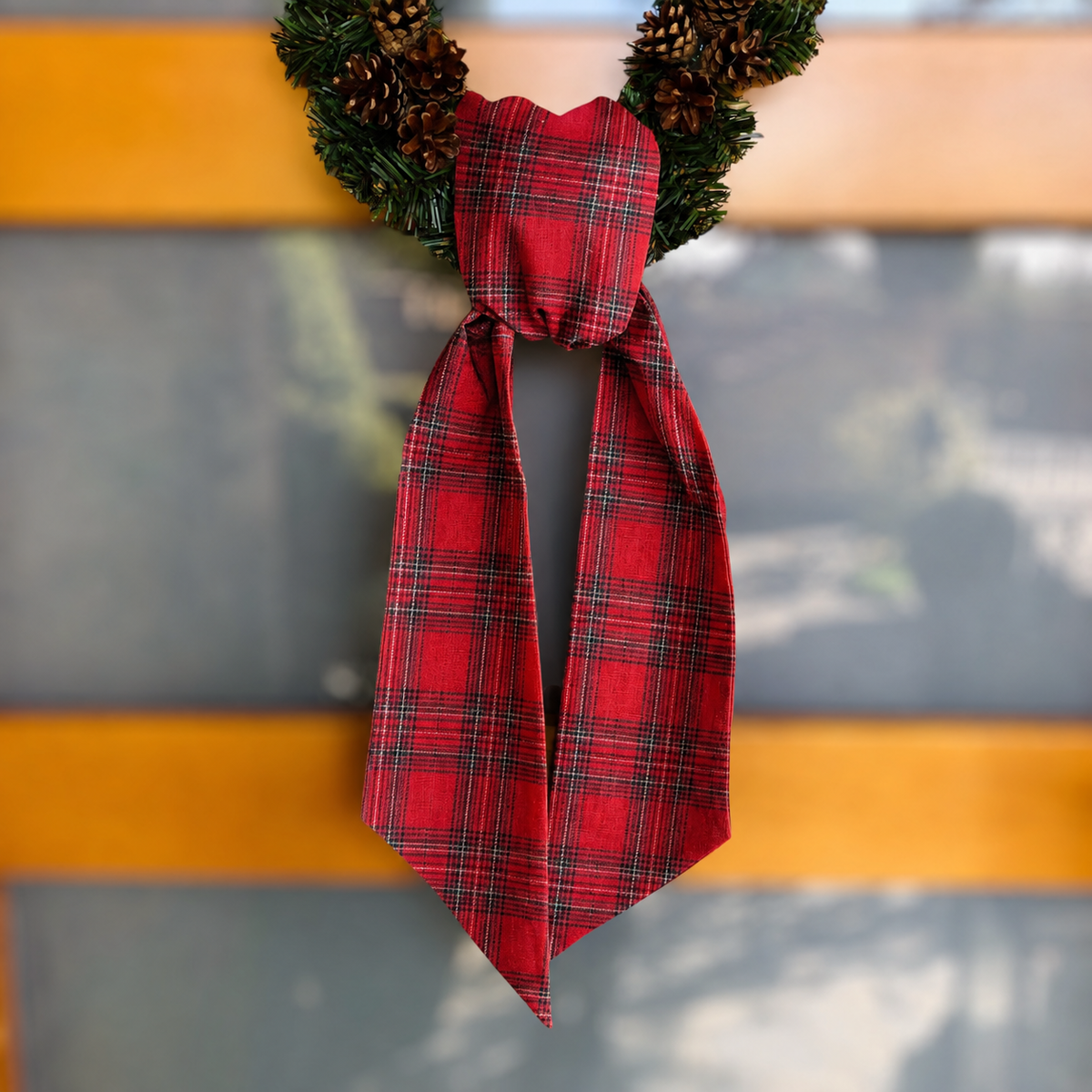 Christmas Holiday Wreath Sash - 100% Cotton Fabric