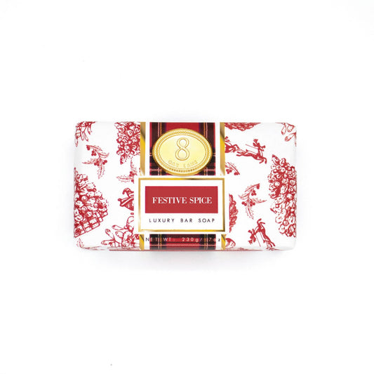 Festive Spice Wrapped Bar Soap