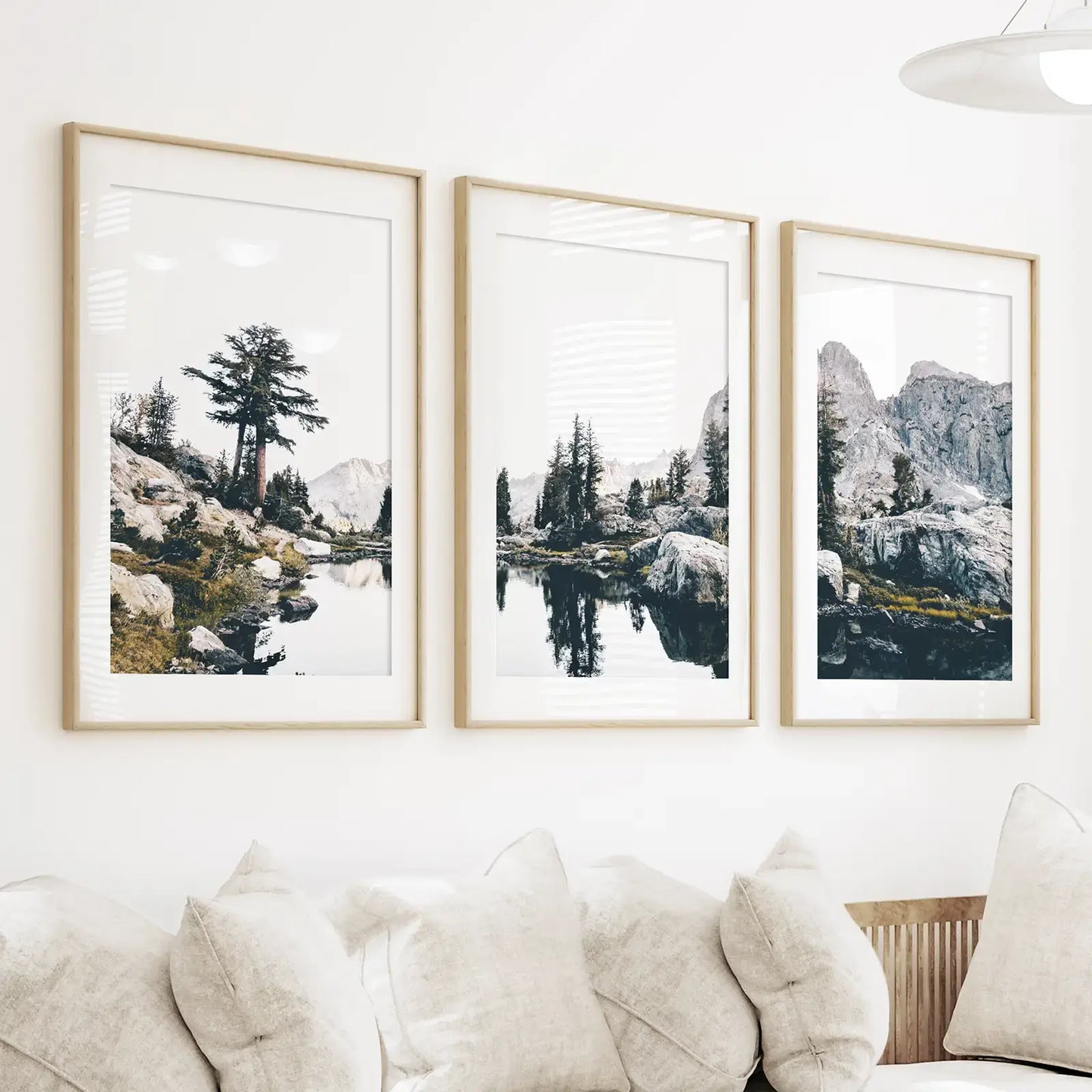 Scandi Nature Landscape. Mountain Lake Photography