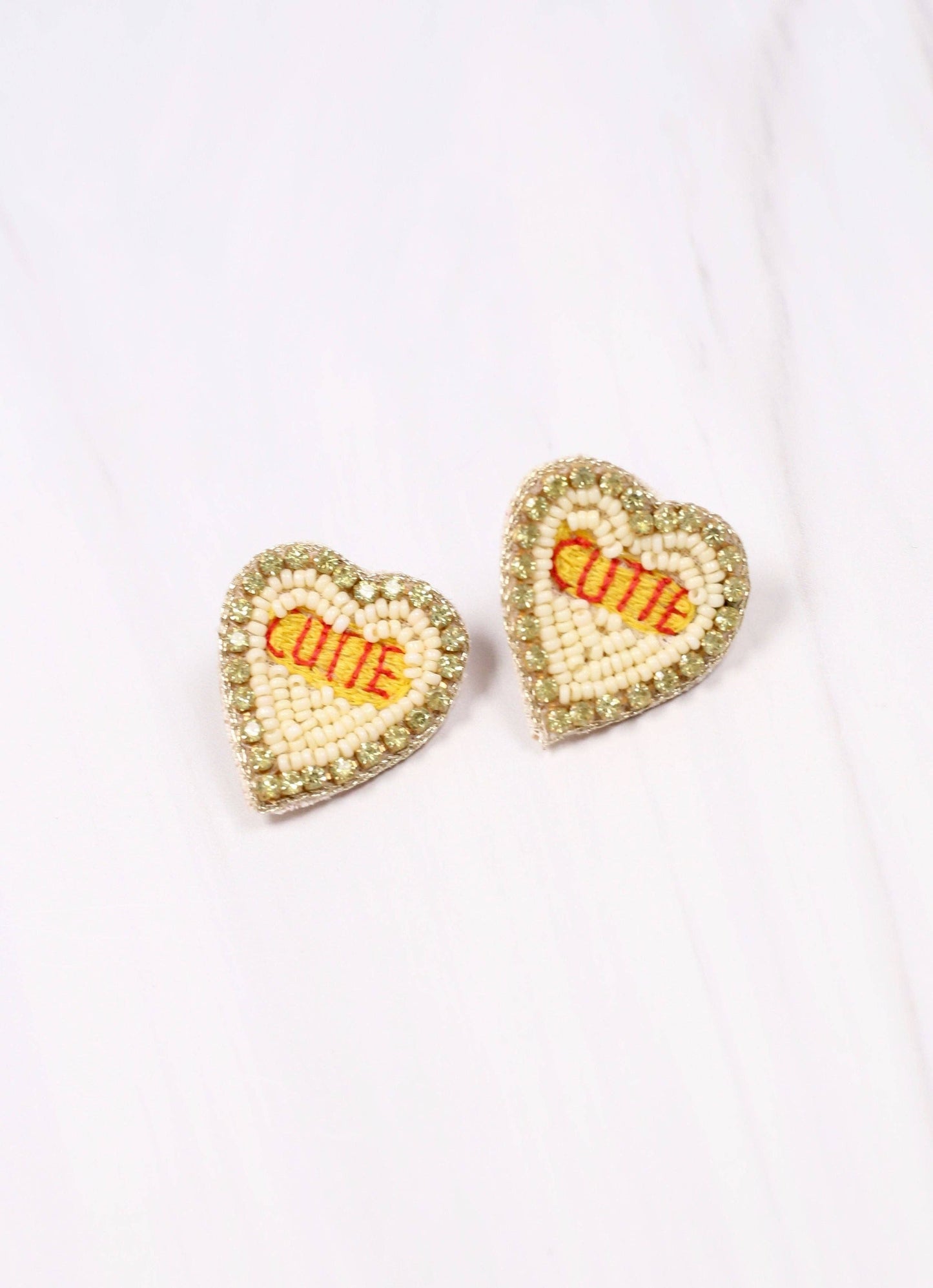 Heart Message Earring YELLOW