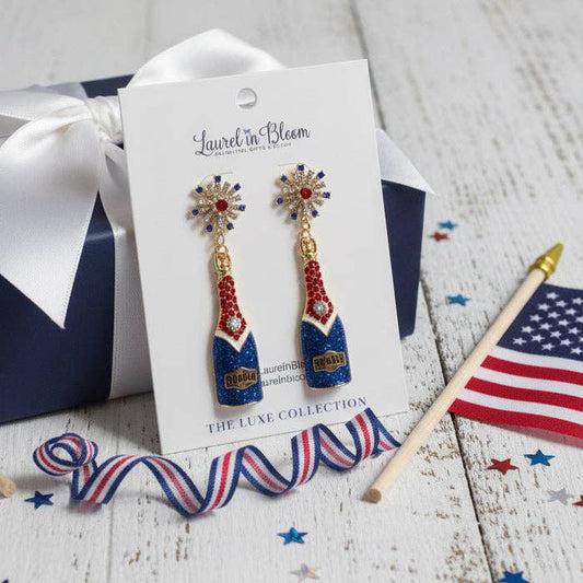Star Spangled Champagne Celebration Earrings